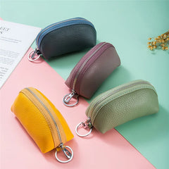 Leather Keychain Men Women Key Holder Organizer Pouch Key Case Wallet