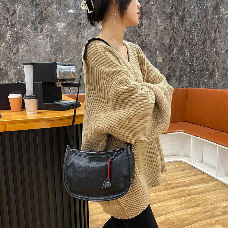 Leather Crossbody Bag for Women Handbag Shoulder Messenger Tote Party Purse