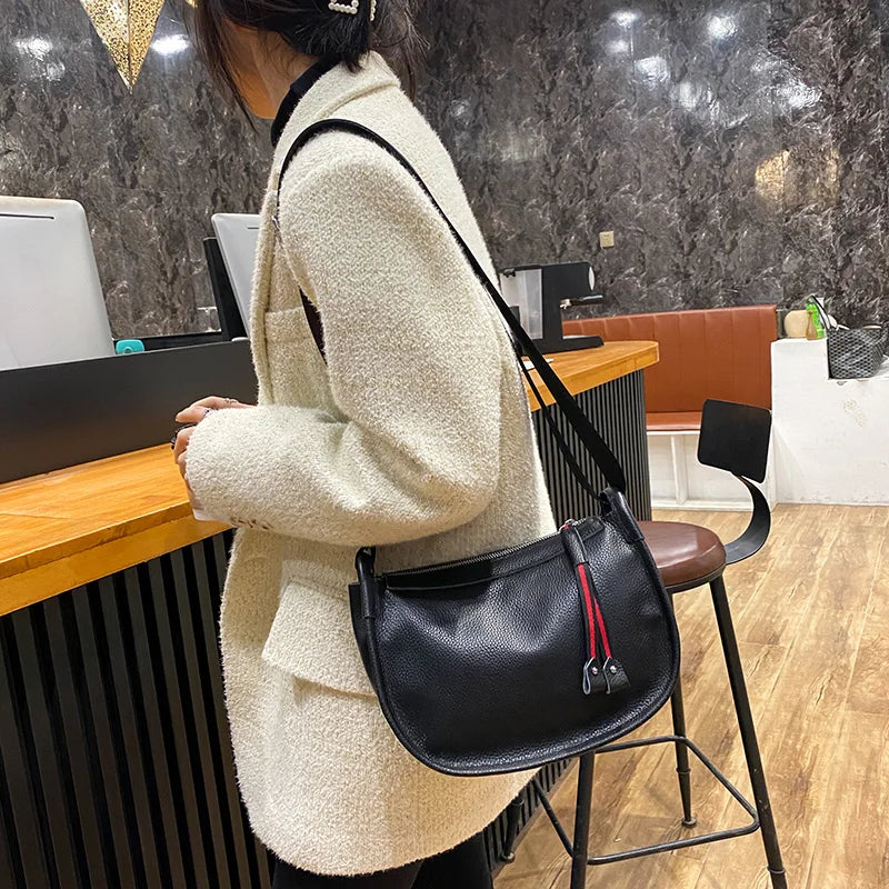 Leather Crossbody Bag for Women Handbag Shoulder Messenger Tote Party Purse