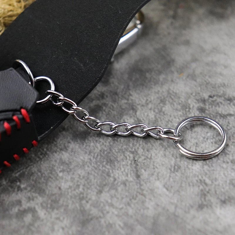 Leather Key Wallet Housekeeper Keychain Cover Zipper Keys Case