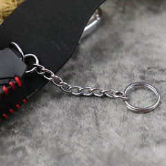 Leather Key Wallet Housekeeper Keychain Cover Zipper Keys Case