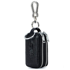Crocodile Dual Zipper Key Case Large Capacity Organizer Small Wallet