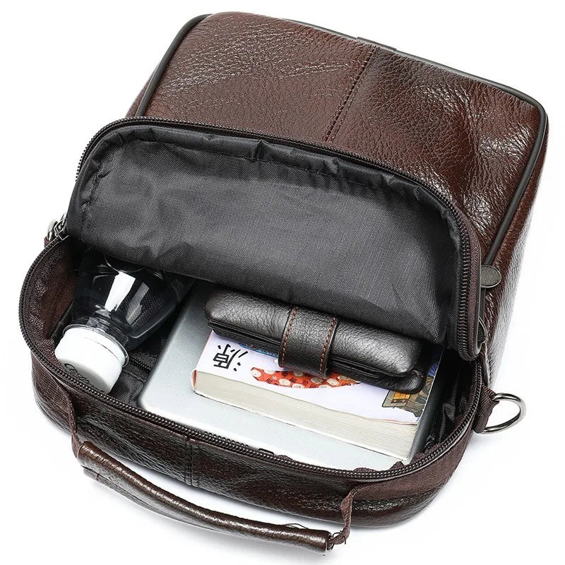 Leather Men Messenger Bag Male Small Man Crossbody Shoulder Bags