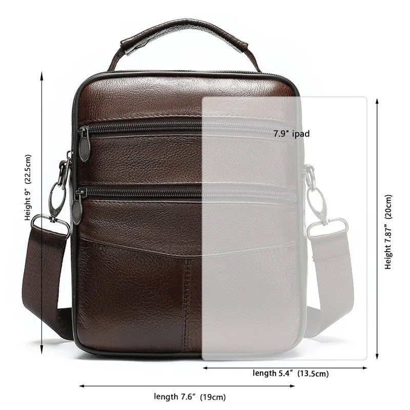 Leather Men Messenger Bag Male Small Man Crossbody Shoulder Bags