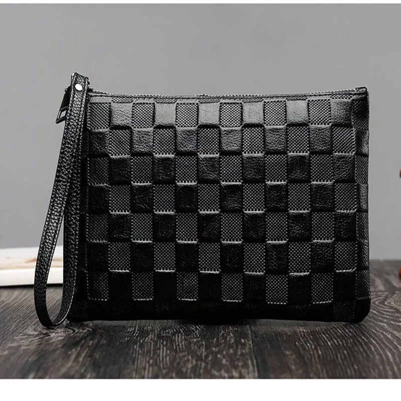 Crocodile-pattern Men's Wallet High-Capacity Business Zipper Long Wallet