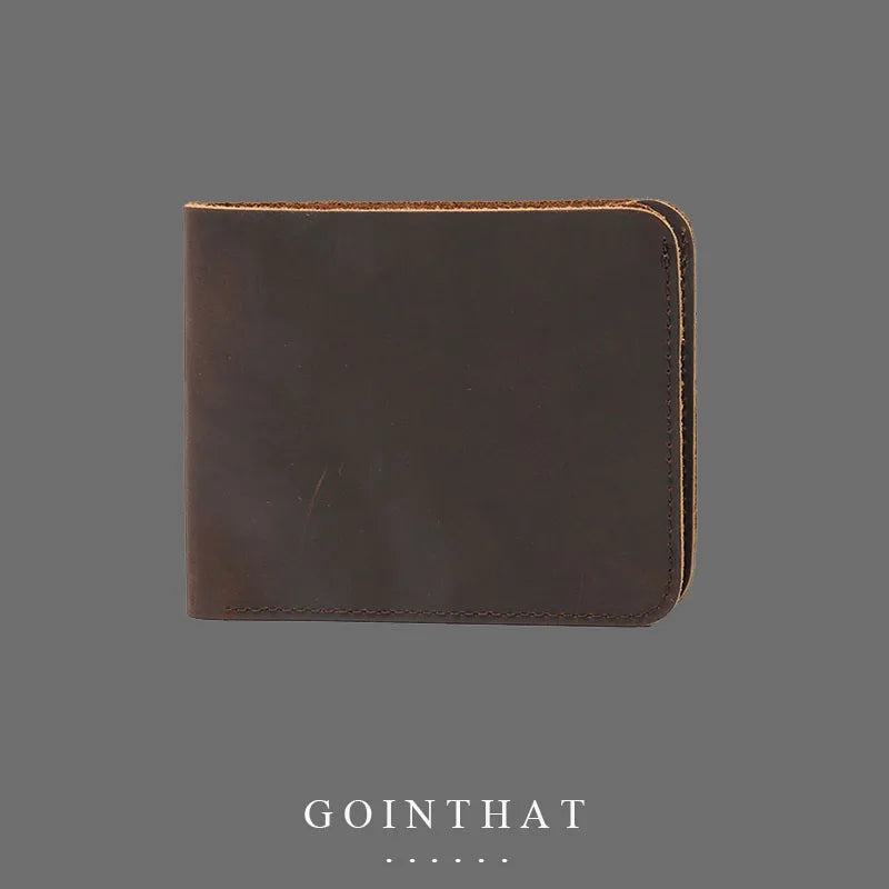 Real Cowhide Leather Men Wallets Short Wallet Portefeuille Hombre