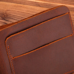 Vintage Short Men Wallet Top Cow Leather Purse
