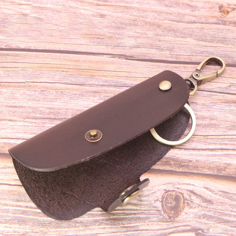 Leather Key Wallet Small Male Purse Female Cover Key Holder High Keyring