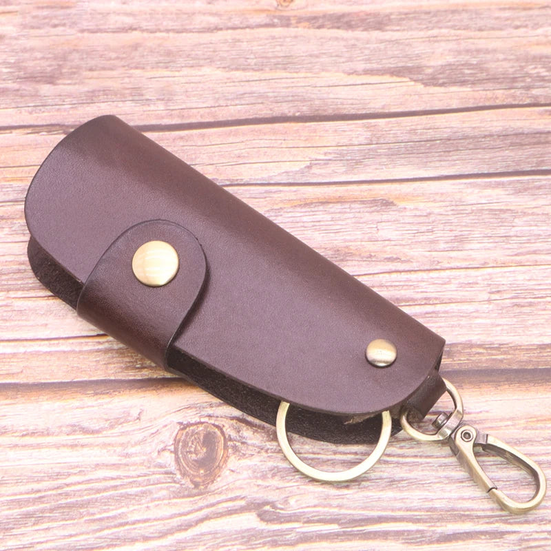 Leather Key Wallet Small Male Purse Female Cover Key Holder High Keyring