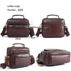 Men's Leather Shoulder Bag Crossbody Messenger Handbag