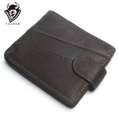 Men's RFID Blocking Bifold Wallet Oil Leather Retro Style