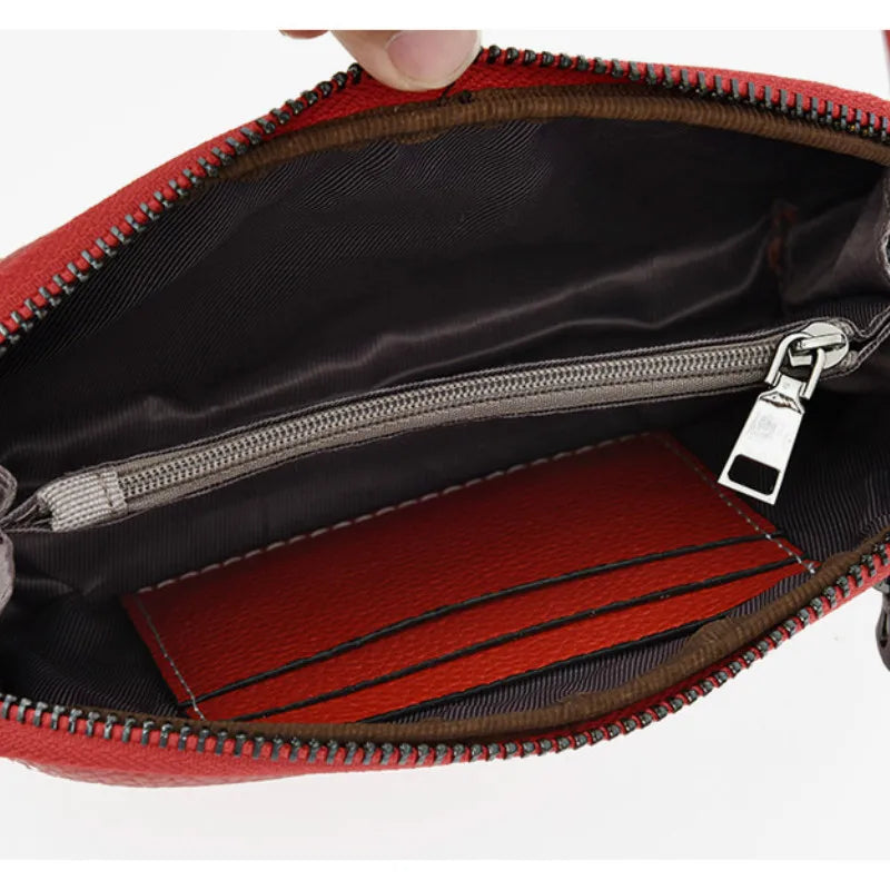 Women's Soft Leather Clutch Bag for Casual Use