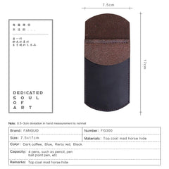 Leather Pen Bags For Clothes Pocket Doctor Nurse Staff Leakproof Pencil Pouch