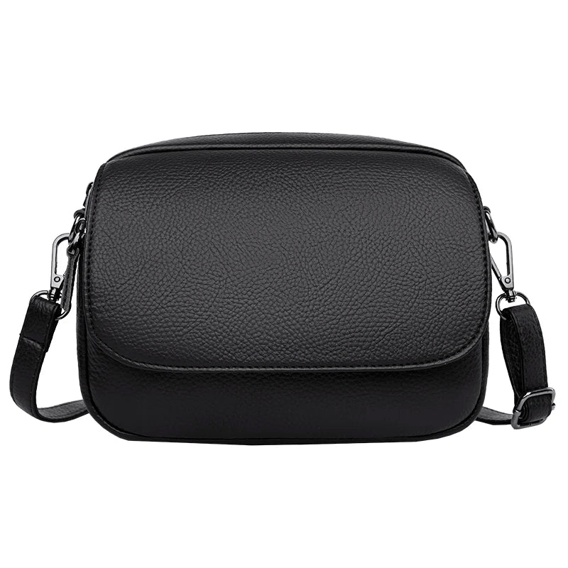 Real Cowhide Women's Messenger Bag Small Shoulder Crossbody Handbag
