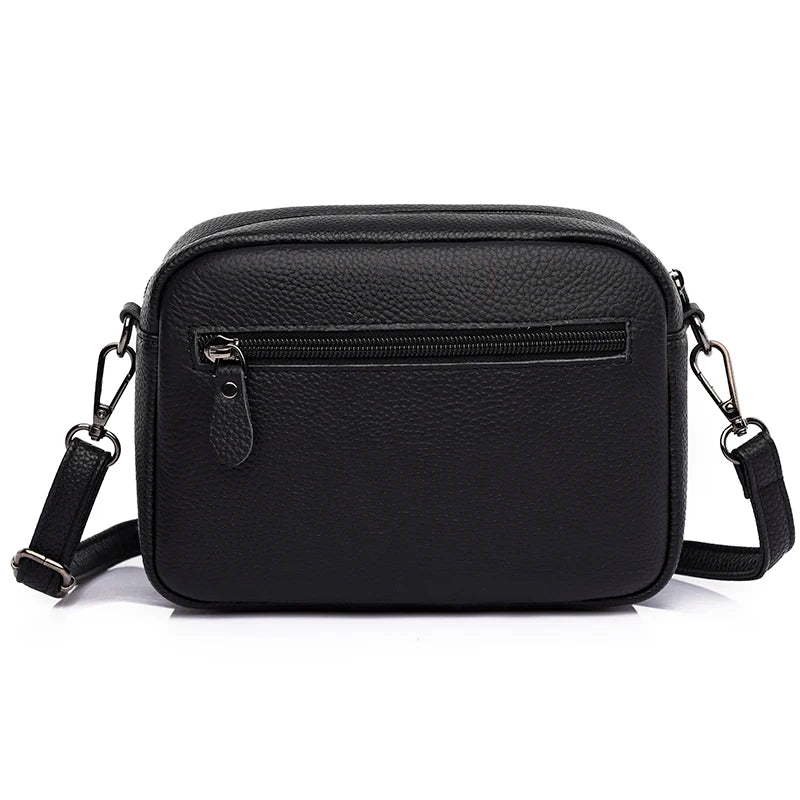 Real Cowhide Women's Messenger Bag Small Shoulder Crossbody Handbag