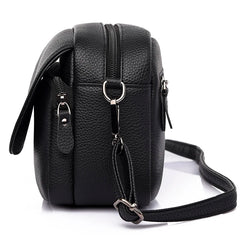 Real Cowhide Women's Messenger Bag Small Shoulder Crossbody Handbag