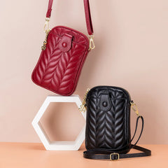 Real Cowhide Women's Phone Bag Small Shoulder Bag