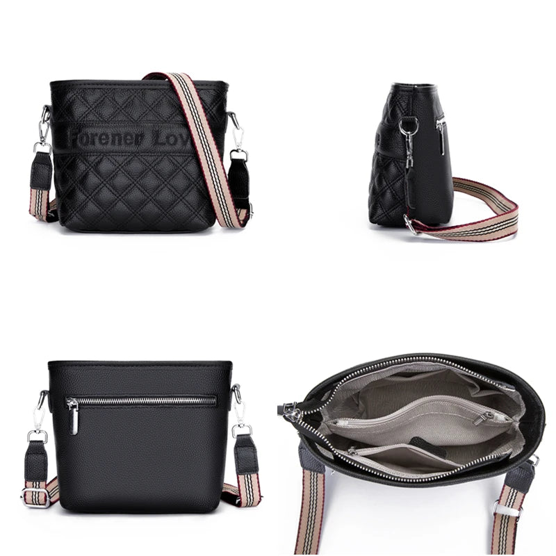 Leather Shoulder Bag Designers Women Handbag Female Bucket Bag Soft Natural Skin
