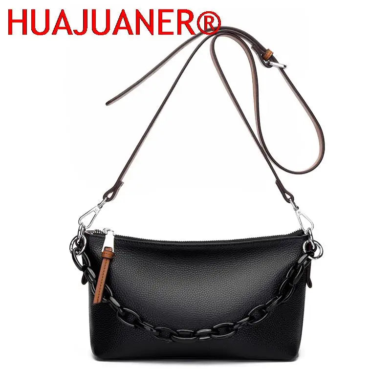 Leather Shoulder Bags For Women Chain High Capacity Ladies Handbags