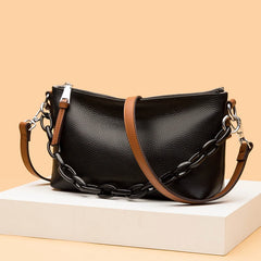 Leather Shoulder Bags Chain High Capacity Ladies Handbags Travel Hand Bag
