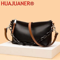 Leather Shoulder Bags For Women Chain High Capacity Ladies Handbags