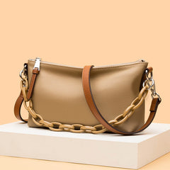 Leather Shoulder Bags Chain High Capacity Ladies Handbags Travel Hand Bag