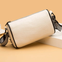 High Stone Pattern Leather Shoulder Bag for Women