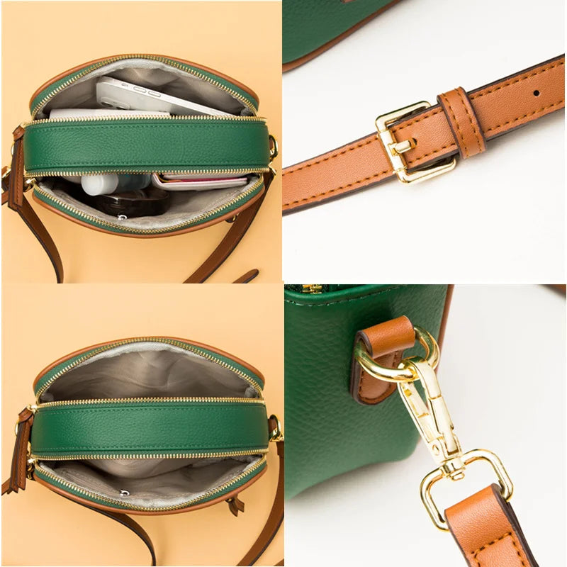 Leather Tote Bag Cowhide Ladies Handbags Women Shoulder Bag Crossbody Bags
