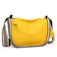 Leather Tote Bag Cowhide Women Handbags Shoulder Bags Wide Strap Messenger Bag