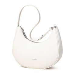 Leather Underarm Women Shoulder Bag Crossbody Bag Cowhide Half Moon Handbags