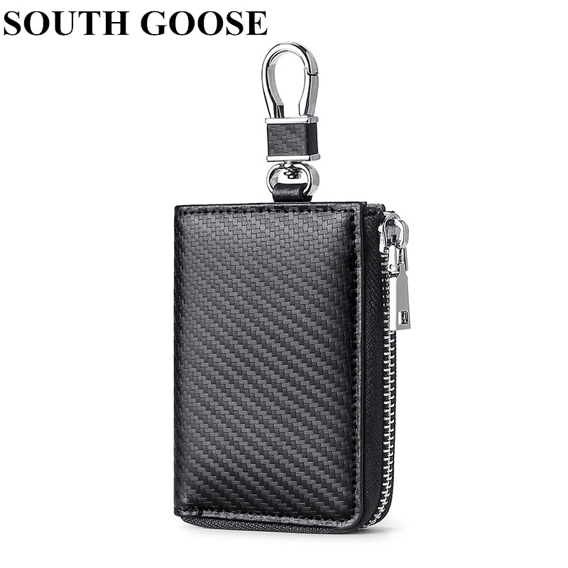 Leather Unisex Key Bag Multifunction Keychain Organizer Wallet