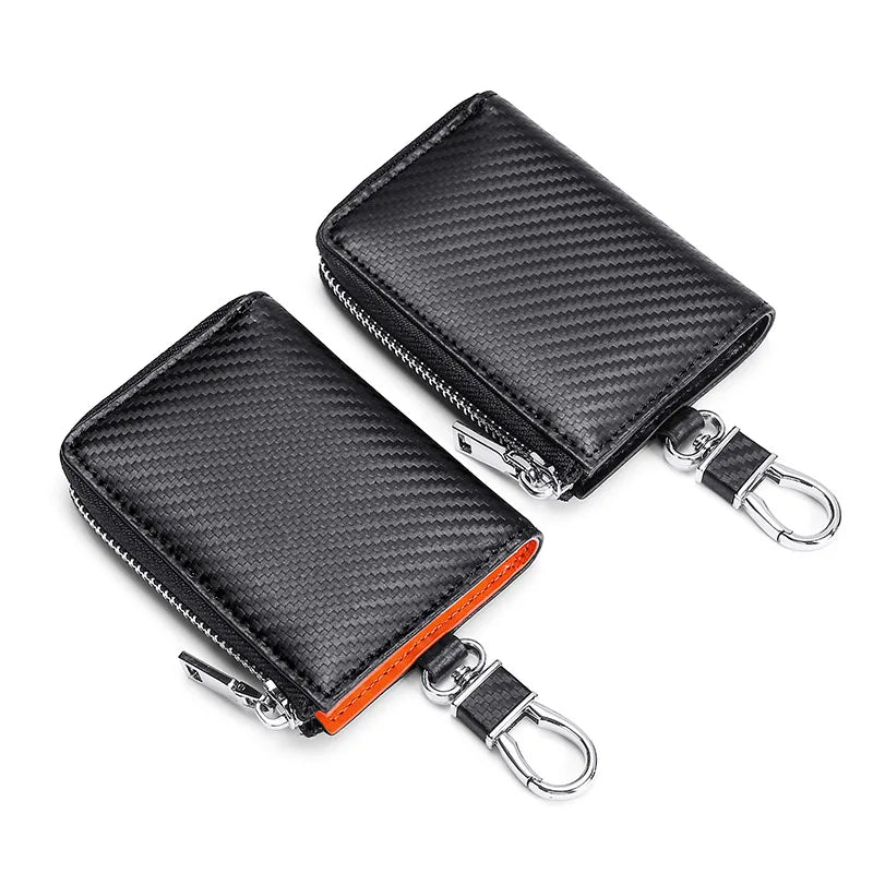 Leather Unisex Key Bag Multifunction Keychain Organizer Wallet