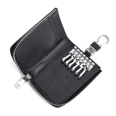 Leather Unisex Key Bag Multifunction Keychain Organizer Wallet