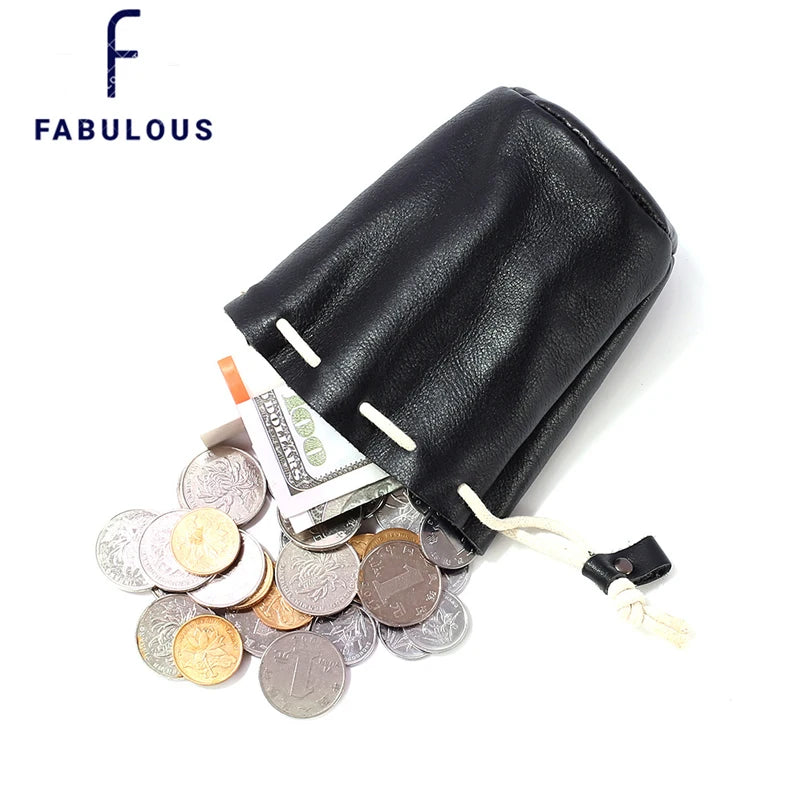 Vintage Leather Coin Purse Mini Wallet for Women