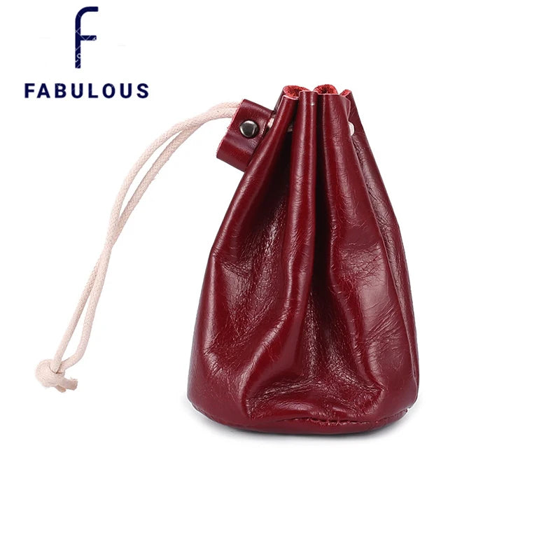 Vintage Leather Coin Purse Mini Wallet for Women