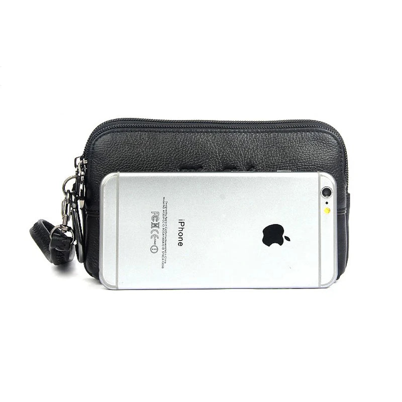 Leather Waist Packs Men Women Fanny Pack Pouch Phone Purse Wallet Clutch Bag
