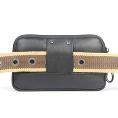 Leather Waist Packs Men Women Fanny Pack Pouch Phone Purse Wallet Clutch Bag