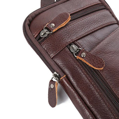 Leather Waist Packs Pocket Men's CellPhone Bags Man Sports Cross Shoulder Belt B