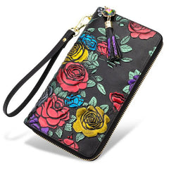 3D Rose Flower Clutch Wallet for Women