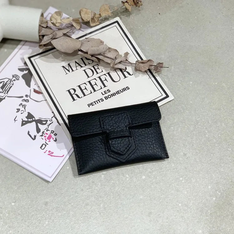Leather Women Card Wallet Small Purse Business Holders Slim Purse