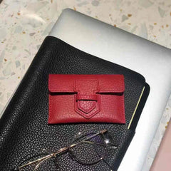 Leather Women Card Wallet Small Purse Business Holders Slim Purse