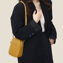 Solid Cow Leather Women Crossbody Bag Small Purse Bag