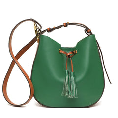 Leather Women Handbag Totes High Shoulder Bag Female Crossbody Bag Tassel