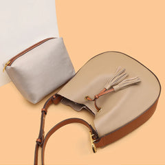 Leather Women Handbag Totes High Shoulder Bag Female Crossbody Bag Tassel