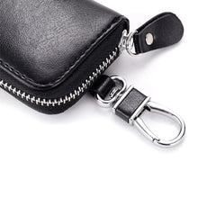 Leather Key Wallets Zipper Key Bag Housekeeper Pouch Purse Keychain
