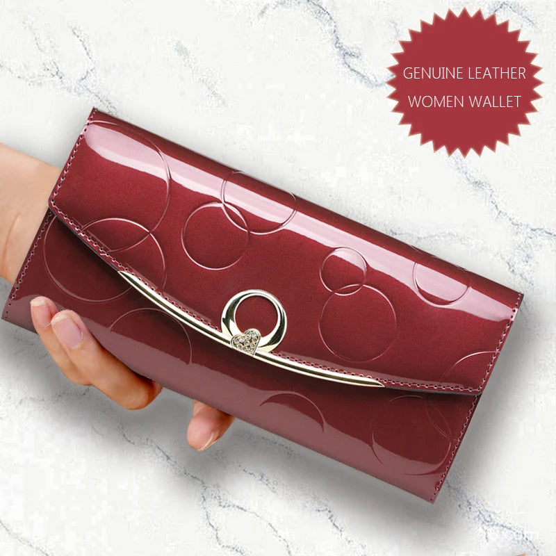 Long Diamond Hasp Wallet Women's Clutch Wallet