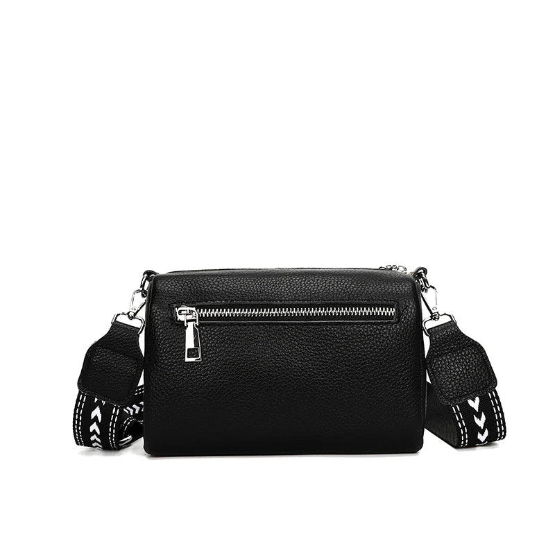 Leather Women's Bag Diamond Shoulder Bags 100% Cowhide Ladies Handbag