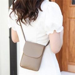 Leather Women's Casual Phone Bag Small Shoulder Bag Crossbody Bags