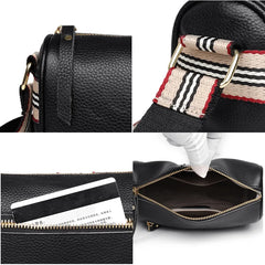 Solid Cow Leather Shoulder Crossbody Bags For Women Small Female Tote Purse