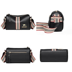 Solid Cow Leather Shoulder Crossbody Bags For Women Small Female Tote Purse